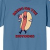 Americana Bring On The Hot Dogs Crew Neck Short Sleeve Blue Fog Men's T-shirt - 2 of 2