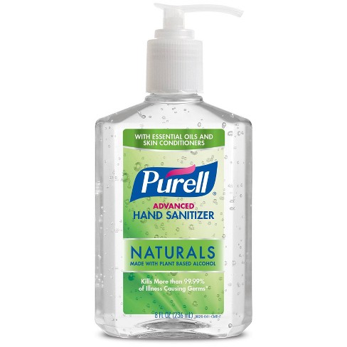 Purell Advanced Hand Sanitizer Naturals With Plant Based Alcohol Pump Bottle 8 Fl Oz Target
