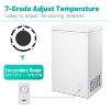 R.W.FLAME  2.7 Cu. ft Chest Freezer, Adjustable Temperature (-4℉ to 6.8℉), Removable Basket, Defrost Drain, Power Saving, White, Compact, Top-Open - 2 of 4