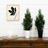 2ft. Artificial Cedar Pine Tree UV Resistant (Indoor/Outdoor) – Set of 2 Petite Holiday X-Mas Accents - 4 of 4