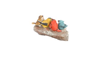 Multicolored Resin Bird Welcome Statue for Garden