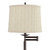 Regency Hill Gabrielle Modern 60 1/2" Tall Standing Floor Lamp Skinny Adjustable Swing Arm Brown Metal Bronze Finish Bedroom Drum Clermont Beige Shade - 2 of 4