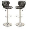 NicBex 35"-43"Adjustable Counter Height Bar Stools,Set of 2,Swivel Counter Stools with Footrest,PVC Upholstery Barstools with Chrome Base - 4 of 4
