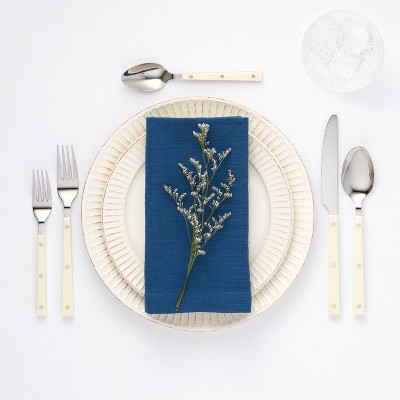 20pc Stainless Steel Burlington Silverware Set Cream - Threshold™