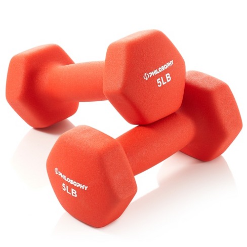 Basics Neoprene Workout Dumbbell Pink Set of 2 Weights 2