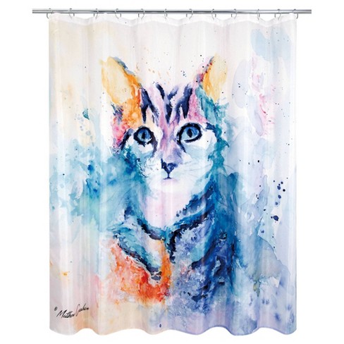 Water Kitten Shower Curtain Allure, Kitten Shower Curtain