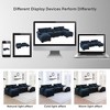YOOCOZZ Double-Chaise Chenille Sectional Sofa with Double-Layer Cushion, Storage Console, Cup Holders, USB Ports - 3 of 4