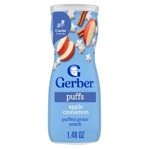 Gerber Baby Food Apple Cinnamon Puffs Baby Snack - 1.48oz - 1 of 4