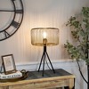 Northlight Iron Table Lamp with Wire Cylinder Shade - 19.5" - Black and Gold - 2 of 4