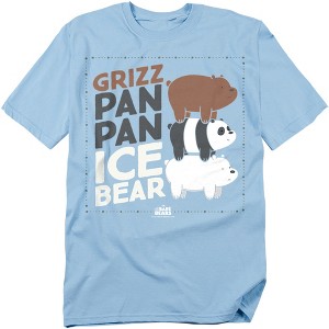 We Bare Bears Grizz Pan Pan Ice Bear Adult T-Shirt - 1 of 4