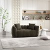 Vynxaria OLIVE GREEN Soft beanbag chair comfortable square recliner sofa - 2 of 4