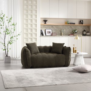 KWPZQEB Bean Bag Sofa Chair, Creative Loveseat Lazy Chair with High-Quality Sponge, Modern Double-Seater Sofas Couch for Living Room, Bedroom - 1 of 4