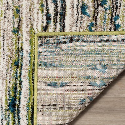 Porcello 4' x 6' Multicolor Synthetic Floral Area Rug