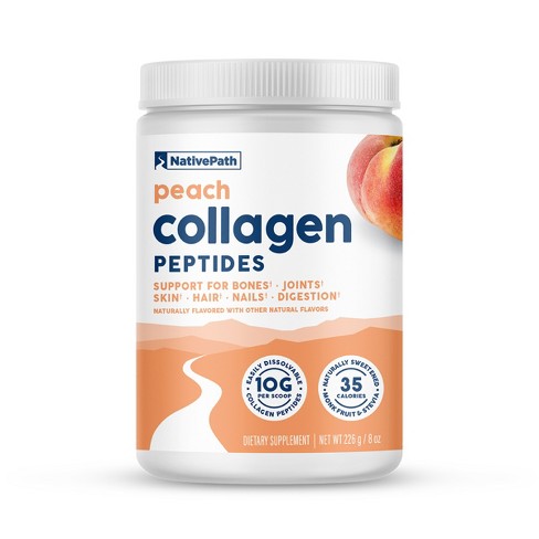 NativePath Peach Collagen Peptides, 224 g, 7.9 oz, 20 Servings - image 1 of 4