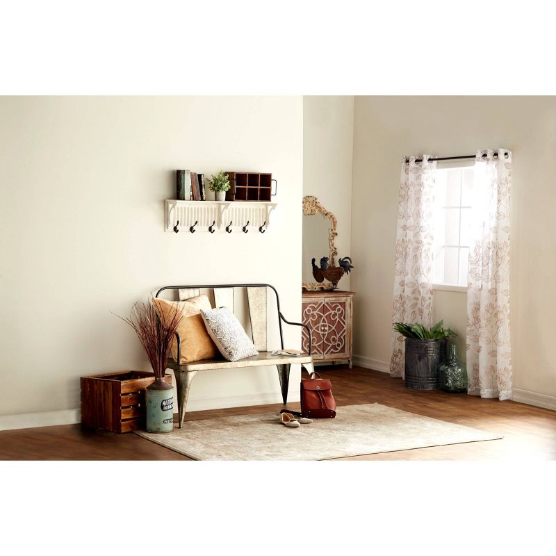 Natural Wood Cabinet with Trellis Doors Light Brown - Olivia &#38; May, 5 of 21
