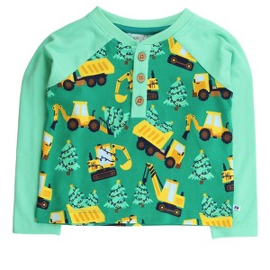 RuggedButts Boys Long Sleeve Raglan Henley Tee - 1 of 3