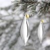 Gibson Holiday Double Pointed 3 Piece Ornament Set in Silver - 3 of 3