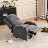 Power Lift Recliner Chair, Upholstered Accent Chair with 8-Point Vibrating Massage & Heating, Cup Holders, Side Pockets -ModernLu - 2 of 4