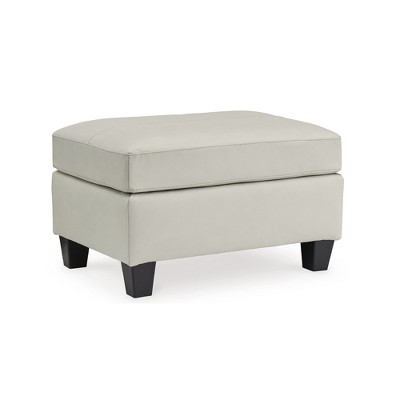 Signature Design by Ashley Contemporary Genoa Ottoman Leather Coconut