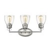 Chloe Lighting Lily Contemporary 3 Light Brushed Nickel Bath Vanity Light Clear Glass 23" Wide - 2 of 4