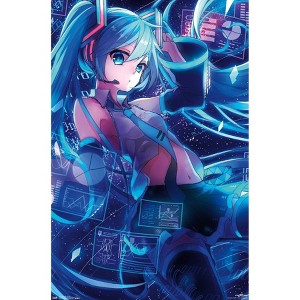 Trends International 34" x 22" Hatsune Miku: Screens Premium Poster : Unframed Wall Art, Vocaloid Digital Print - 1 of 3