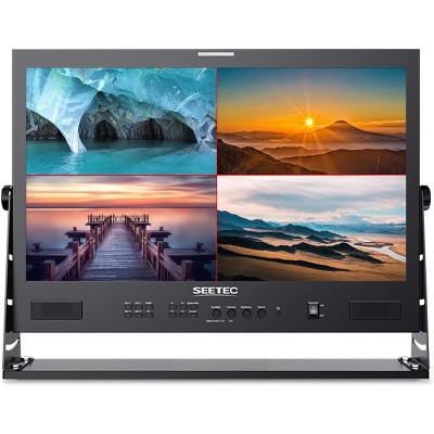SEETEC ATEM215S 21.5 inch Multi-Camera Broadcast Monitor with 4x3G-SDI Input Output 1 HDMI in Quad Split Display for Studio Television Production