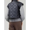 Women's Over shoulder Diamond Quilt Puffer Vest - current air - 3 of 4