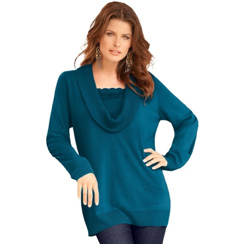 Plus size teal discount sweater