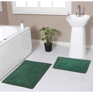 Home Weavers Luxury Collection 100% Cotton Tufted Bathroom Rug Set, Non-Slip Latex Bath Rug Set - 1 of 4