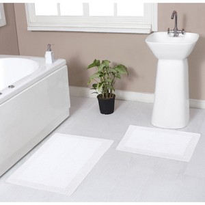 Home Weavers Luxury Collection 100% Cotton Tufted Bathroom Rug Set, Non-Slip Latex Bath Rug Set - 1 of 4