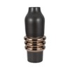 Decorative Two Tone Vase with Ring Detail - Stylish Flower Vase for Bedroom, Office Styling, and House Decor - Sculptural Home Decor - 4 of 4