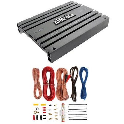 Pyramid PB918 2000 Watt MOSFET 2-Channel Car Audio Power Amplifier and Soundstorm AKS8 Complete 8 Gauge Car Audio Amplifier Wiring Installation Kit