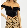 Women's V-WIRE OFF SHOULDER CROP - Blue Blush - 4 of 4