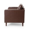 GDFStudio Hixon Contemporary Faux Leather Tufted Club Chair with Bolster Pillows - 4 of 4