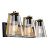 Artcraft Lighting Treviso 3 - Light Vanity in  Black/Brass - 3 of 4