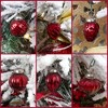 AuldHome Design Small Glass Finial Ornaments, 12pc Set; Antiqued Retro Mercury Glass Christmas Tree Decorations - 2 of 4