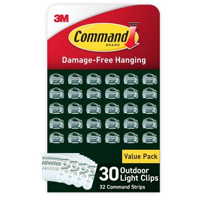 Command Outdoor Light Clips with Foam Strips