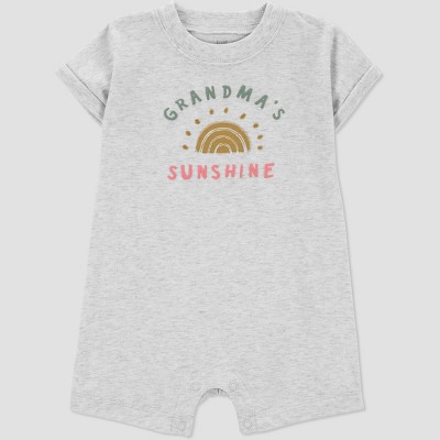 Image of Carter's Just One You® Baby Grandma Sunshine Romper - Gray Newborn