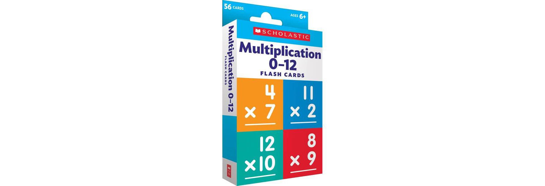Multiplication 0 - 12 Flash Cards - (Flash Cards) (Paperback) - by Scholastic