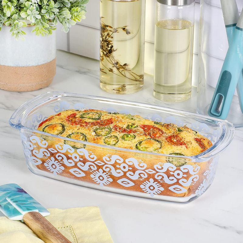 Spice By Tia Mowry 1.6 Quart Spicy Cloves Glass Loaf Pan, 5 of 6