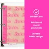 Yoobi Barbie Single Zip Binder Case Pink Barbie Logo Pattern, School Supplies - 2 of 4