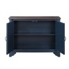Hostack 40" Sideboard Console Table with Adjustable Storage Shelf for Entry Way and Living Room, Navy Blue and Brown Top - 2 of 4