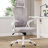 Bencmate Task and Office Chairs Comfortable Office Chair, Home Office Desk Chair with Headrest, Gray, 23.43"*23.43"*56.69" - 4 of 4