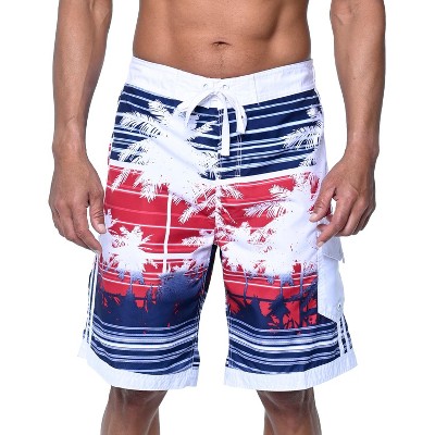 U.S. Apparel Men's 10.5" South Beach Bathing Suit Red Large — фото 3