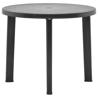 vidaXL Patio Table Anthracite 35" Plastic