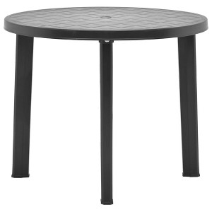 vidaXL Patio Table Anthracite 35" Plastic - 1 of 4