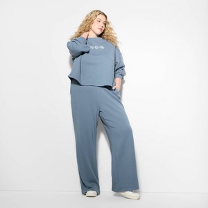 Women's Mid-Rise French Terry Sweatpants - Wild Fable™ - 1 of 3
