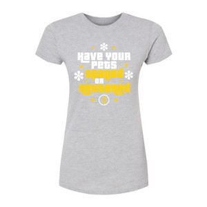 Women's - Price is Right - PETS SPAYED NEUTERED Fitted Graphic T-Shirt - 1 of 2