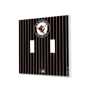 MLB Cooperstown East Teams Pinstripe Hidden-Screw Light Switch Plate for Double Toggle - 1 of 4