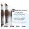 Borciani e Bonazzi Unico Synthetic Mongoose Artist Paint Brush - Set of 9 w/ Case - Watercolors, Oil & Acrylic Paint - Handcrafted in Italy, Anti-Roll - 2 of 4